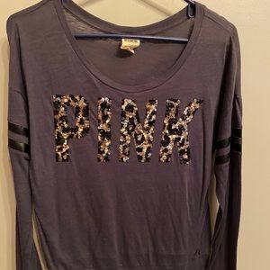 Cheetah Pink Sequined Top